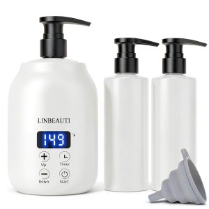 LINBEAUTI Massage Oil Warmer Silver 2 Piece Set-0